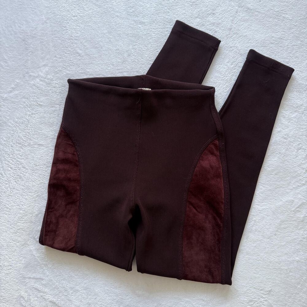 Best International Burgundy Brown Leggings Womens Size Small